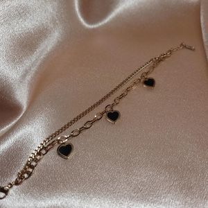 Rose Gold Heart Double Bracelet